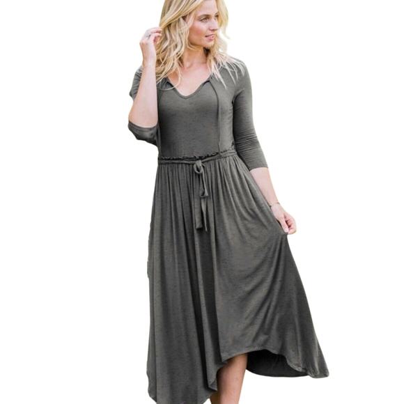 Matilda Jane Choose Your Own Path Go West Maxi Dress Gray 26623D Size Small - Picture 1 of 7